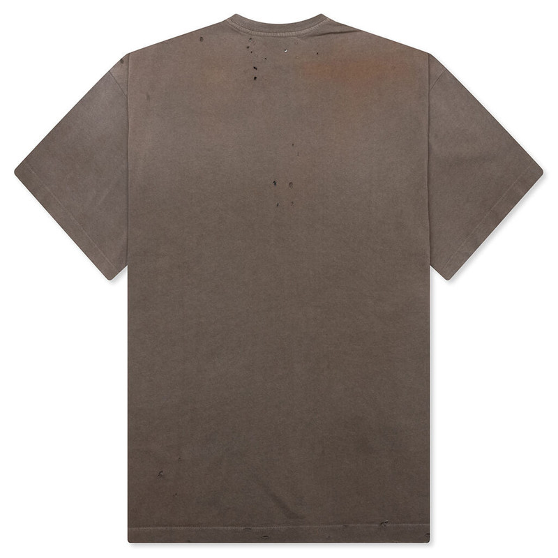 SATOSHI NAKAMOTO CHAIN STITCH TEE - BRICK outlook
