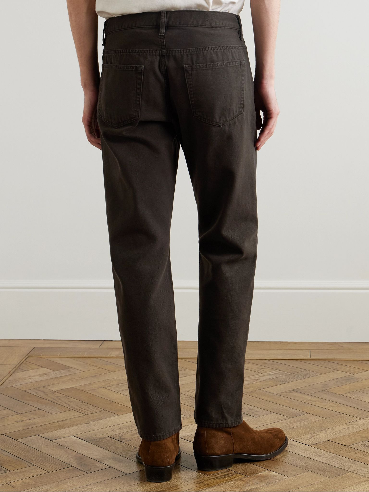 Straight-Leg Jeans Brown - 4