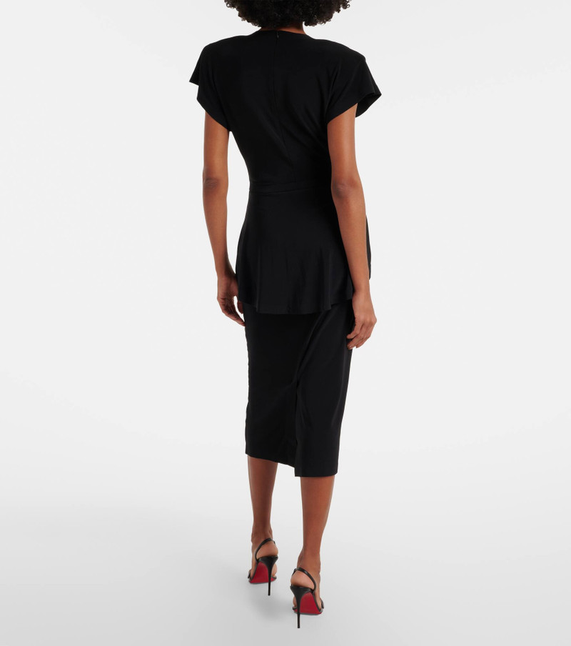 Belted peplum midi dress 3