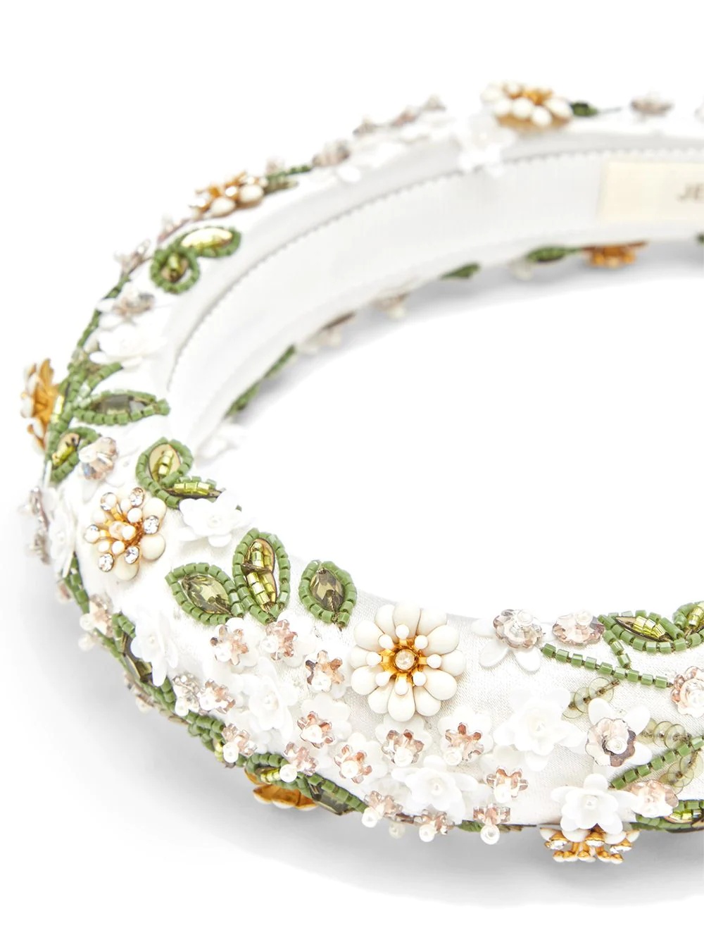 Elowen floral-embroidered headband - 2