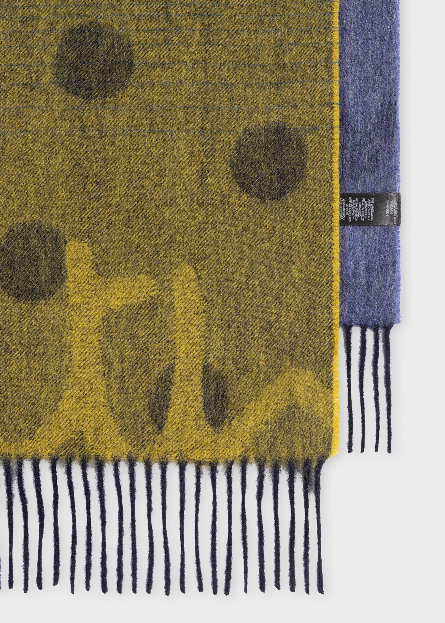 Navy Gradient Polka Lambswool-Cashmere Scarf - 2