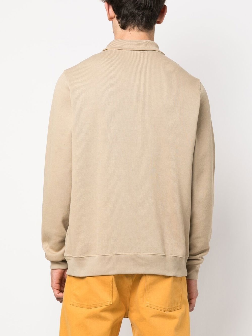 embroidered-logo half-zip sweater - 4