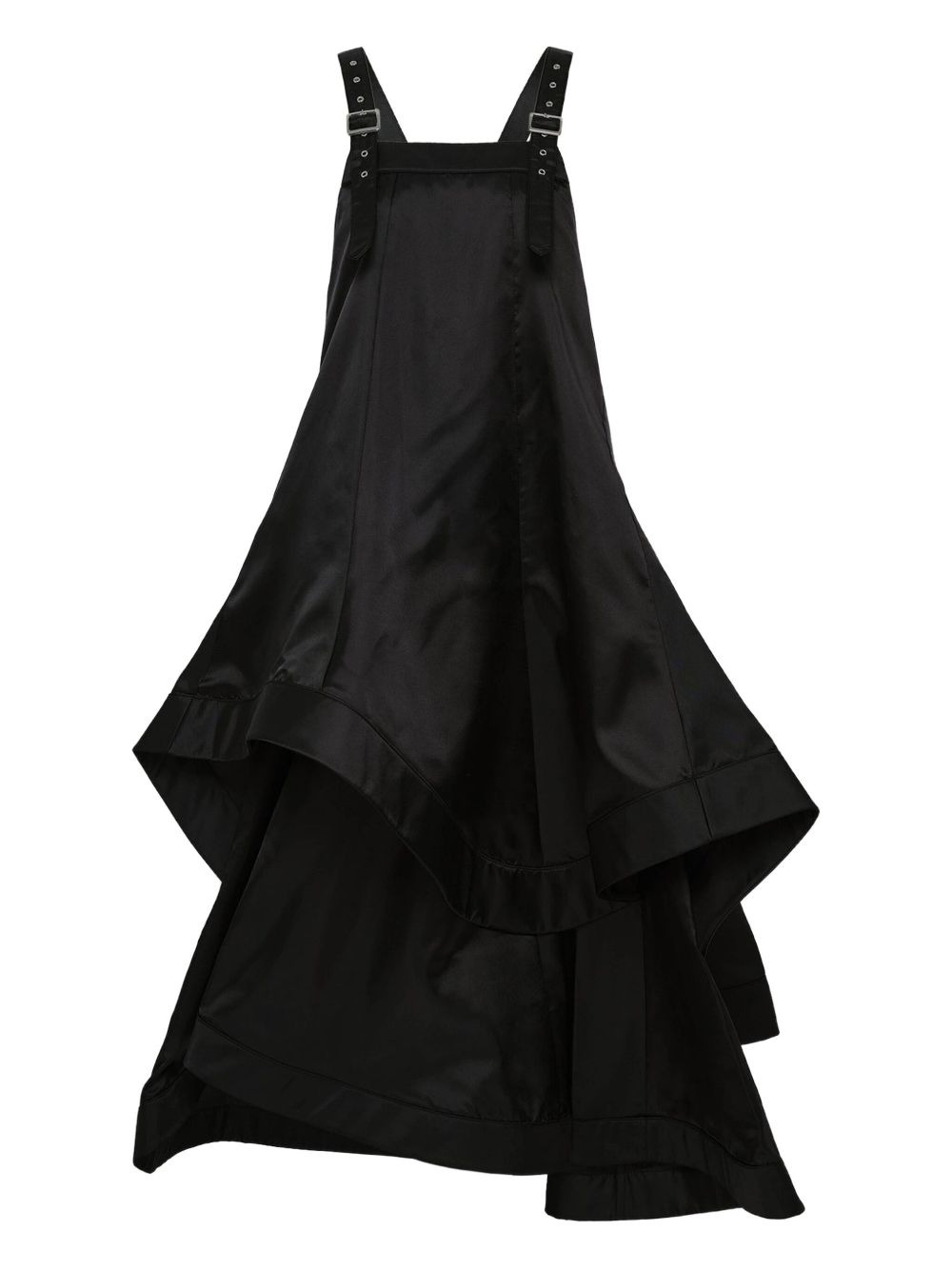 layered pinafore midi dress - 1