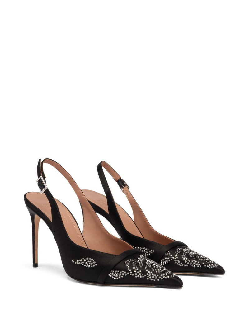MALONE SOULIERS 90mm Jazz embellished slingback heeled pumps outlook