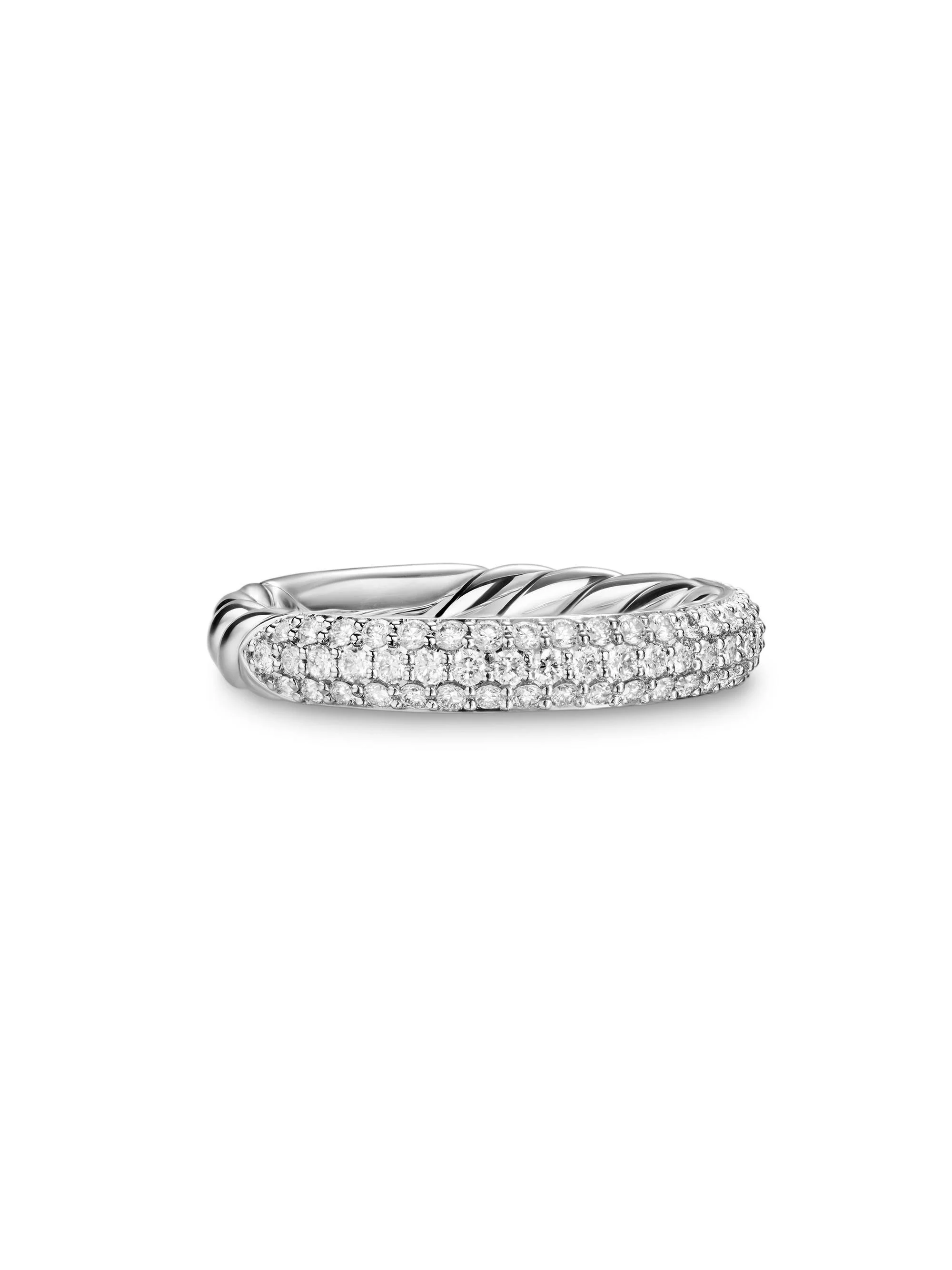 Women's DY Mercer Pavé Band Ring in Sterling Silver - Silver - 1