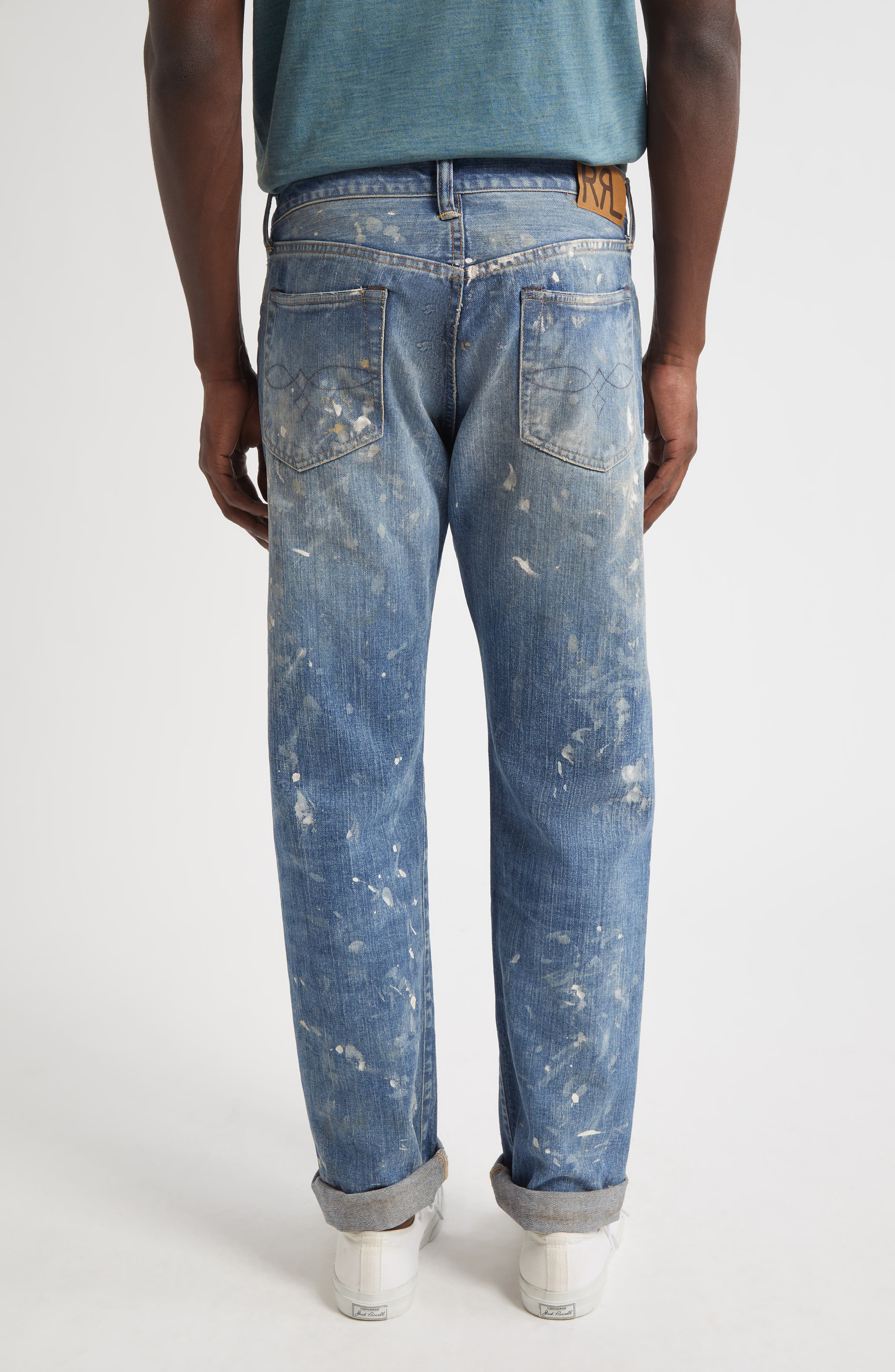 Double RL Straight Fit Distressed Jeans in Fenimore Wash at Nordstrom - 3