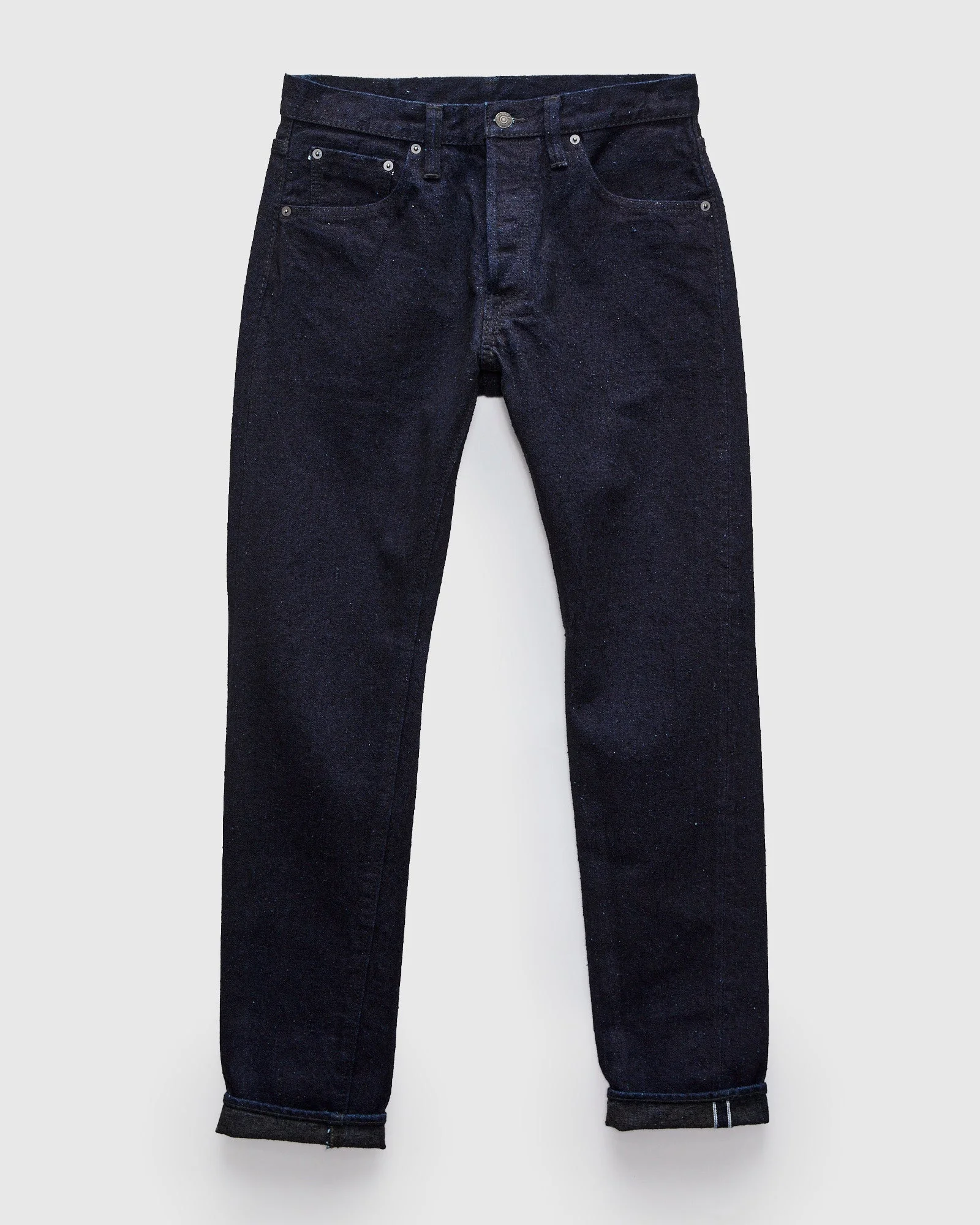 "Indigo x Sumi" 16oz Rinsed Double Nep Selvedge Denim - Relaxed Tapered Fit - 1