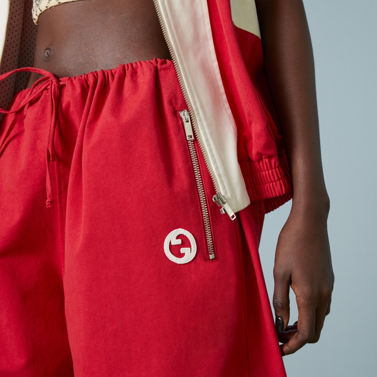 Cotton pant with Round Interlocking G - 3