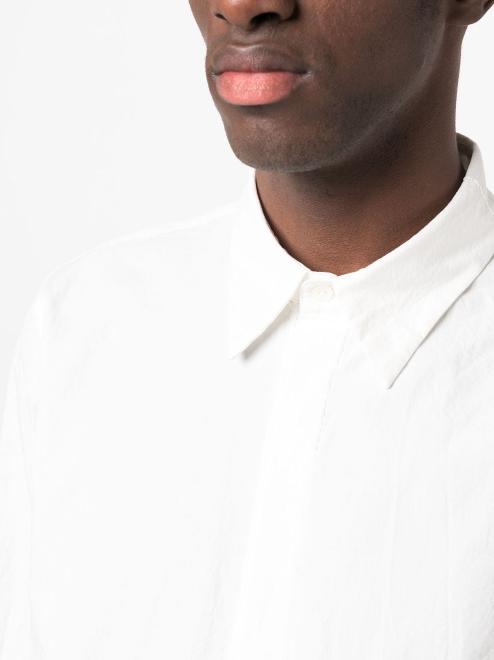 pointed-collar cotton shirt - 10