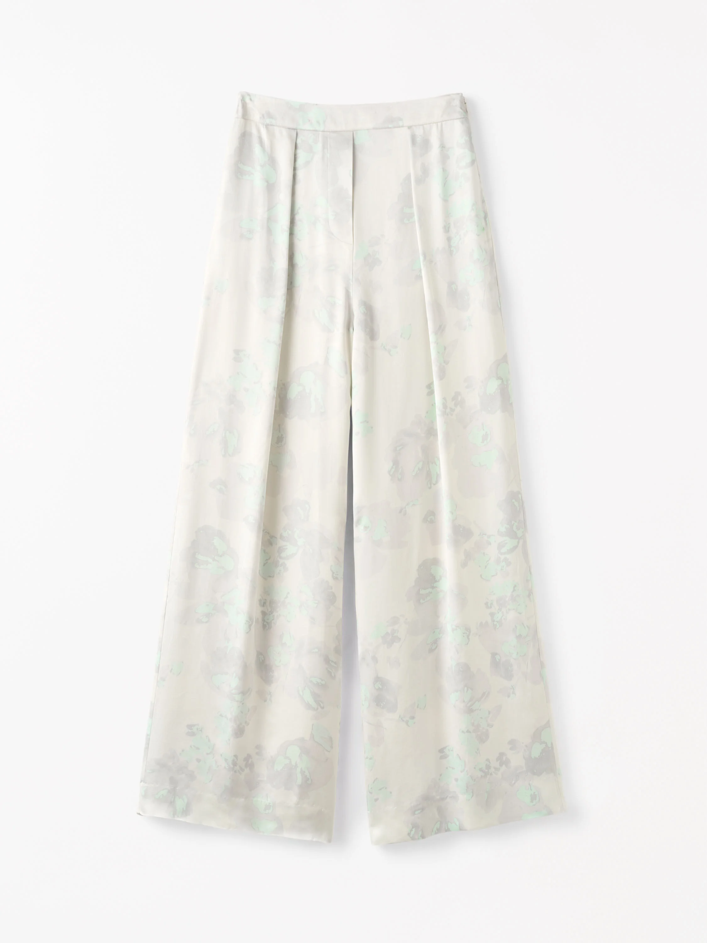 Cora Floral Satin Trousers - 1