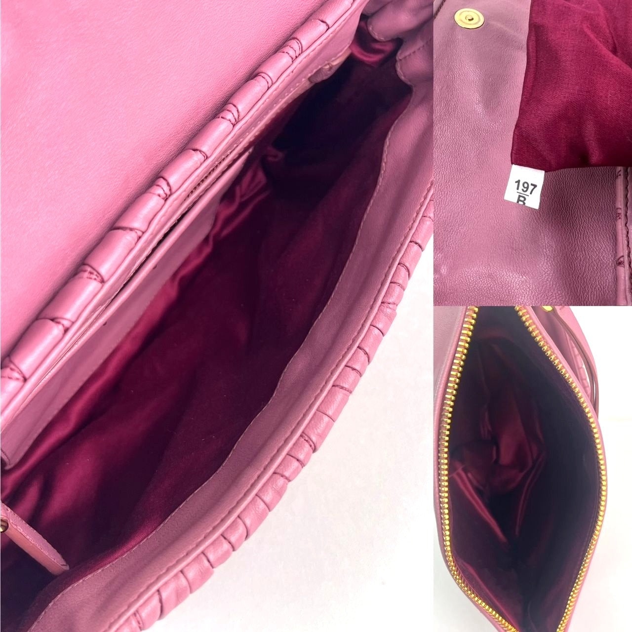 Miu MIU Matelasse Pink Nappa Leather Shoulder Bag - 3