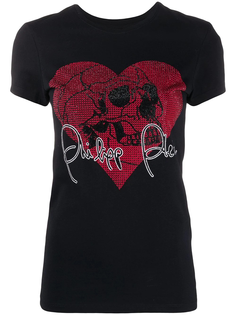 Love Plein rhinestone skull T-Shirt - 1