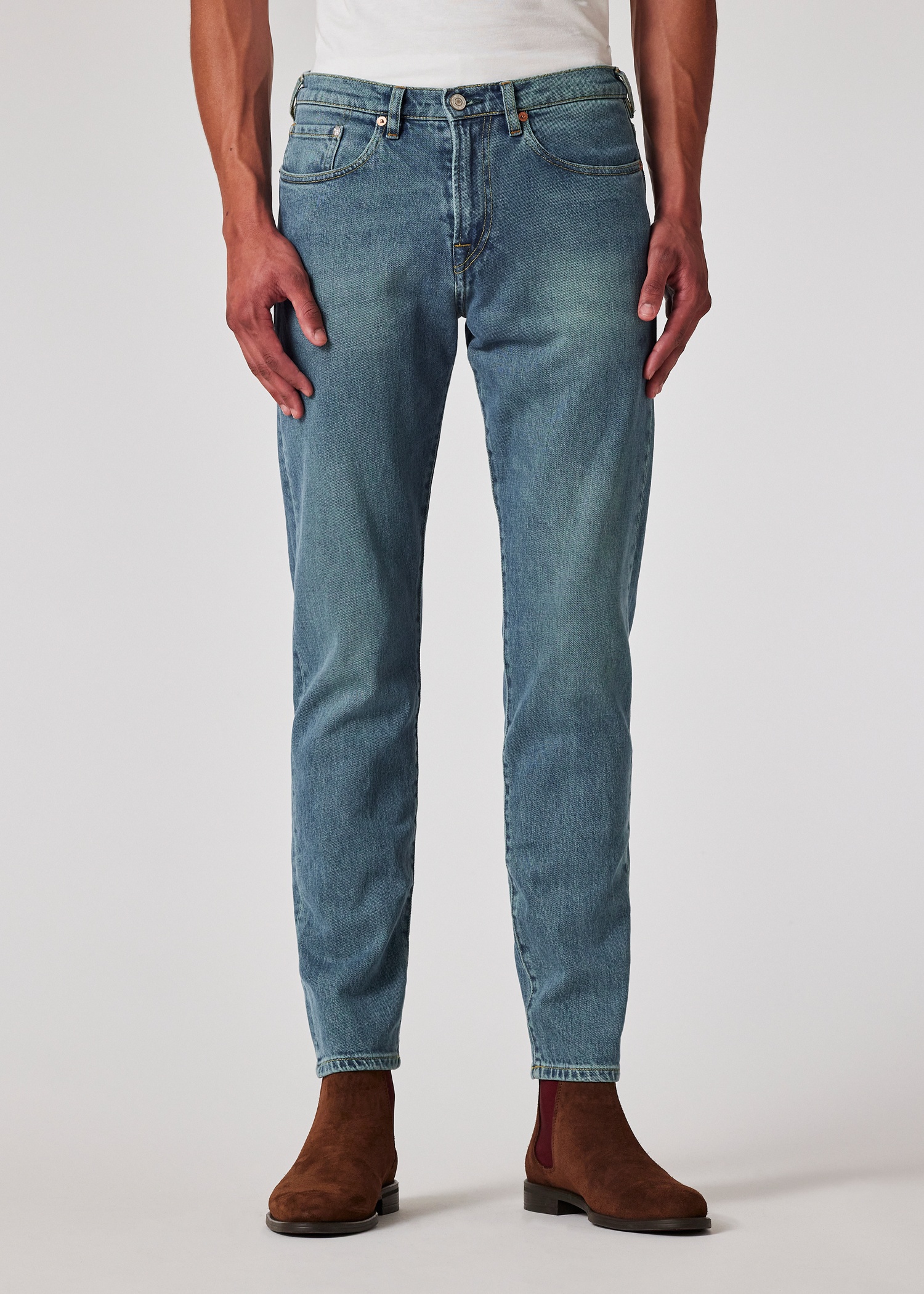 Tapered-Fit Antique Wash 'Organic Vintage Stretch' Jeans - 3