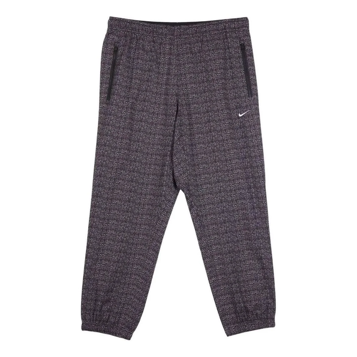 Men's Nike Jacquard Logo Pattern Bundle Feet Woven Casual Pants/Trousers Dark Red CJ0804-010 - 1