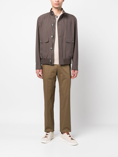 Brioni button-front bomber jacket outlook