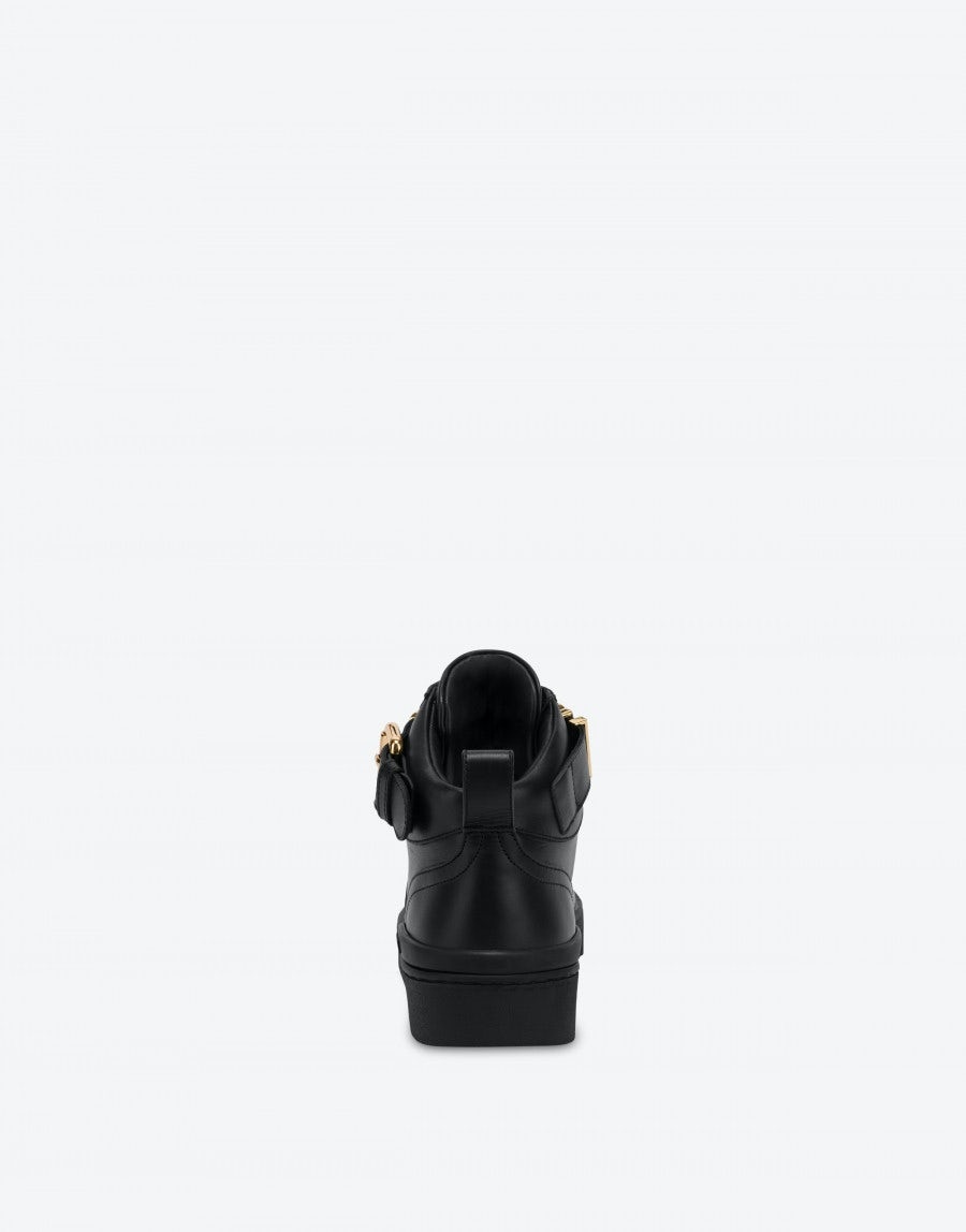 LETTERING LOGO CALFSKIN HIGH-SNEAKERS - 3