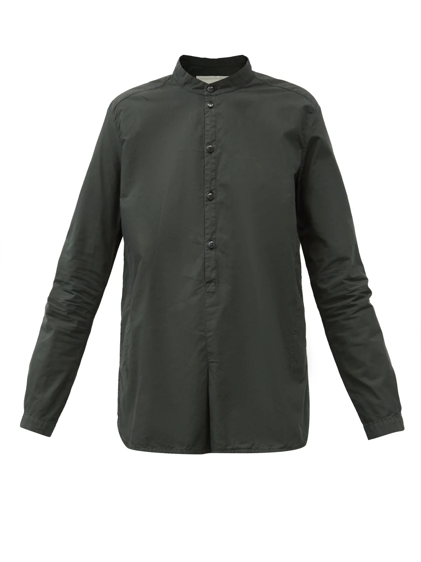 The Botanist stand-collar cotton-poplin shirt - 1