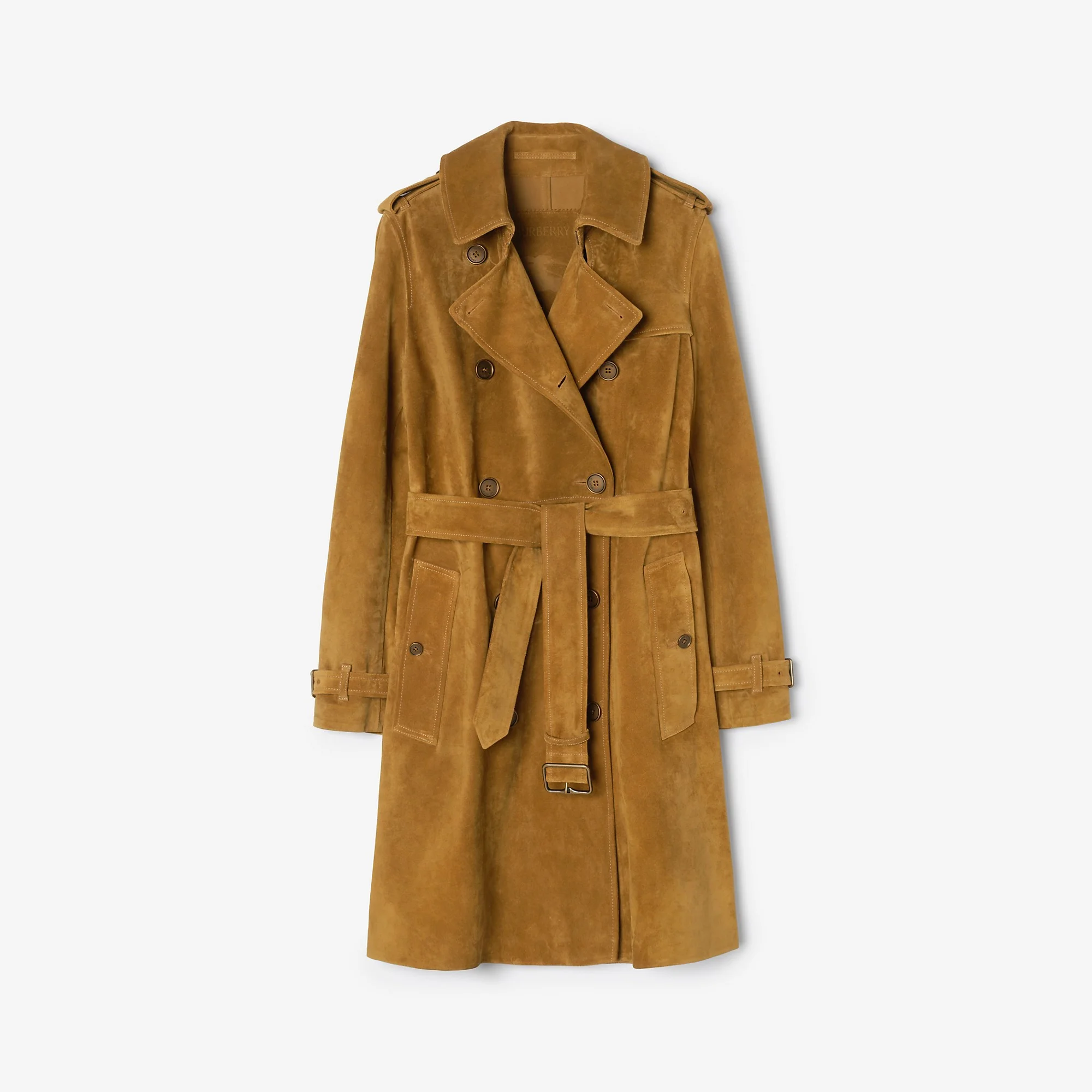 Mid-length Suede Kensington Trench Coat - 1