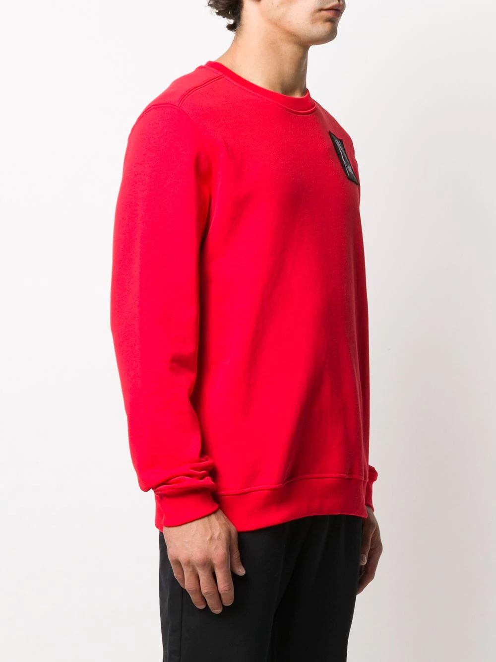 embroidered patch jumper - 3