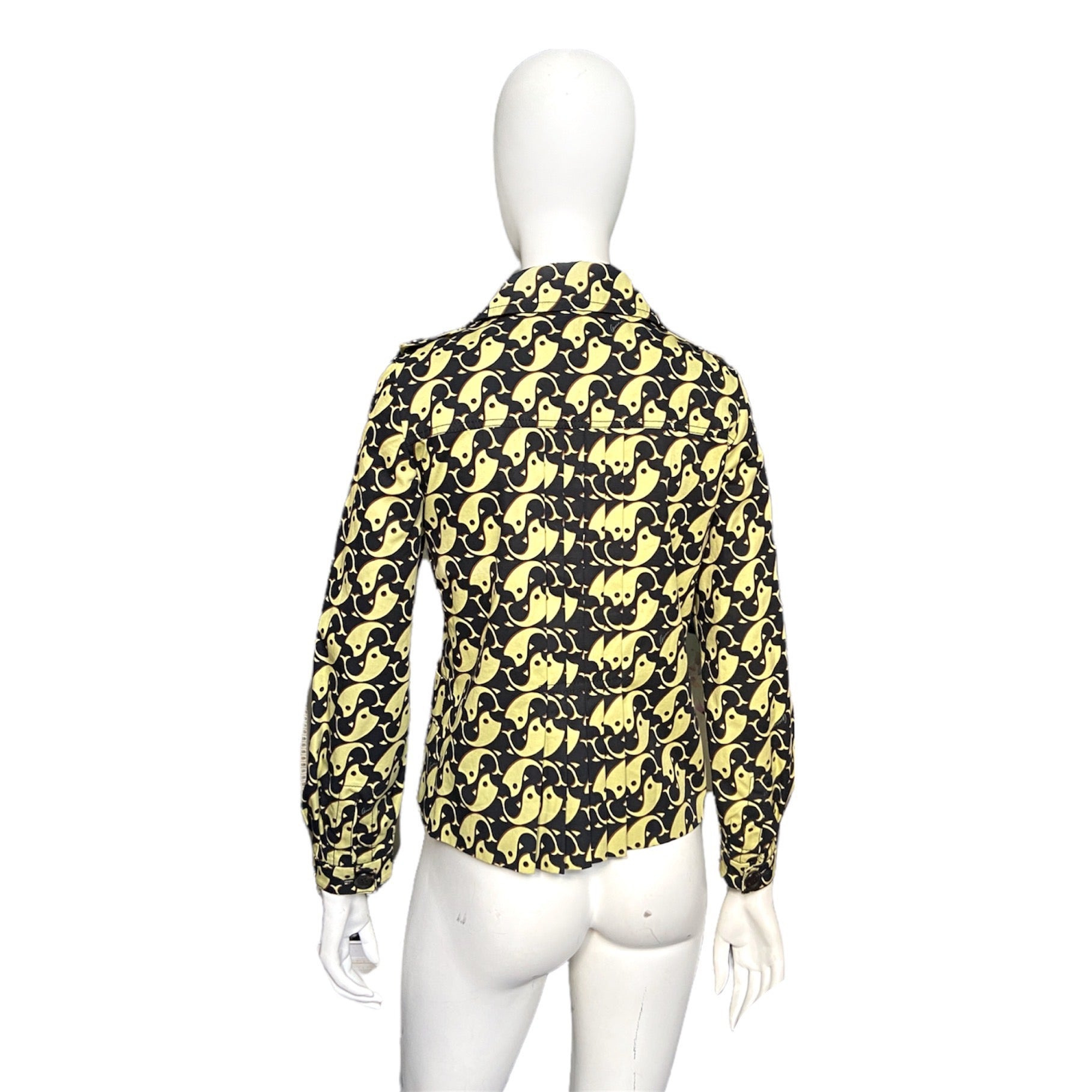 Gucci 2006 fish monogram cropped double-breasted military coat jacket 40 - 4