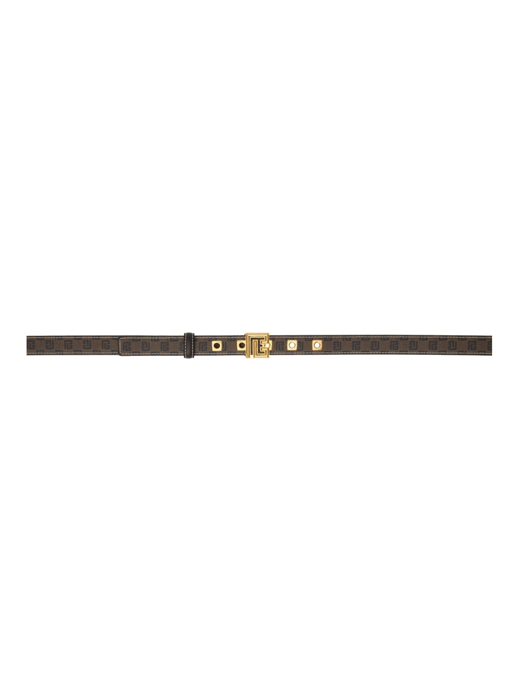 Brown Mini Monogrammed Belt - 1