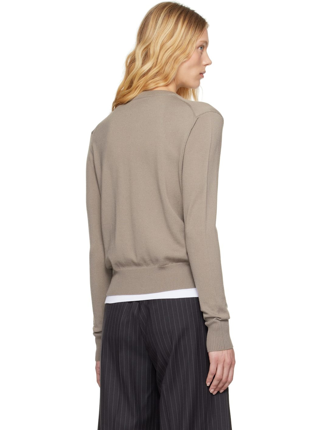 Taupe Wool Ami de Coeur Cardigan - 3