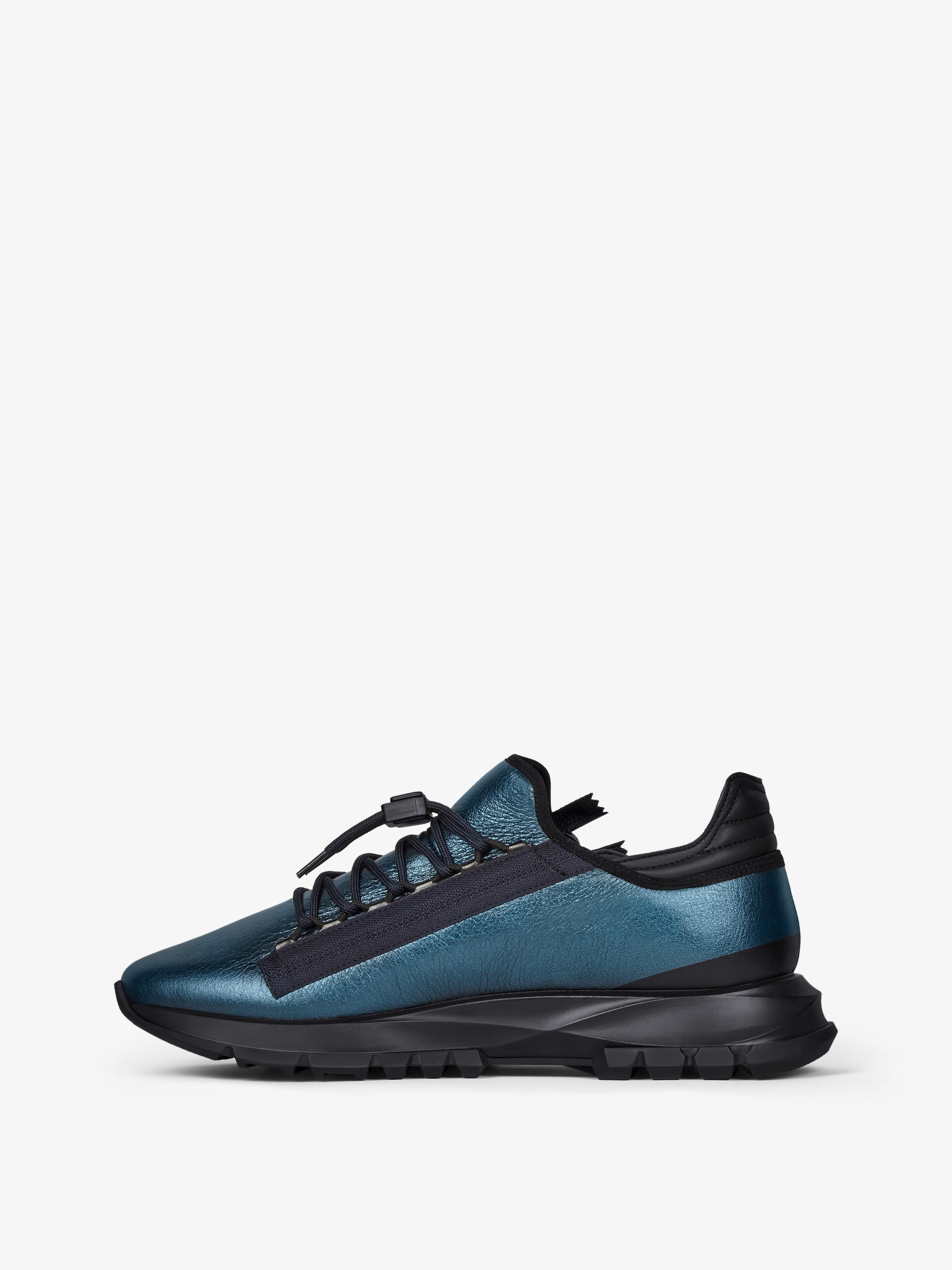 SPECTRE RUNNER SNEAKERS IN LAMINATED LEATHER WITH ZIP