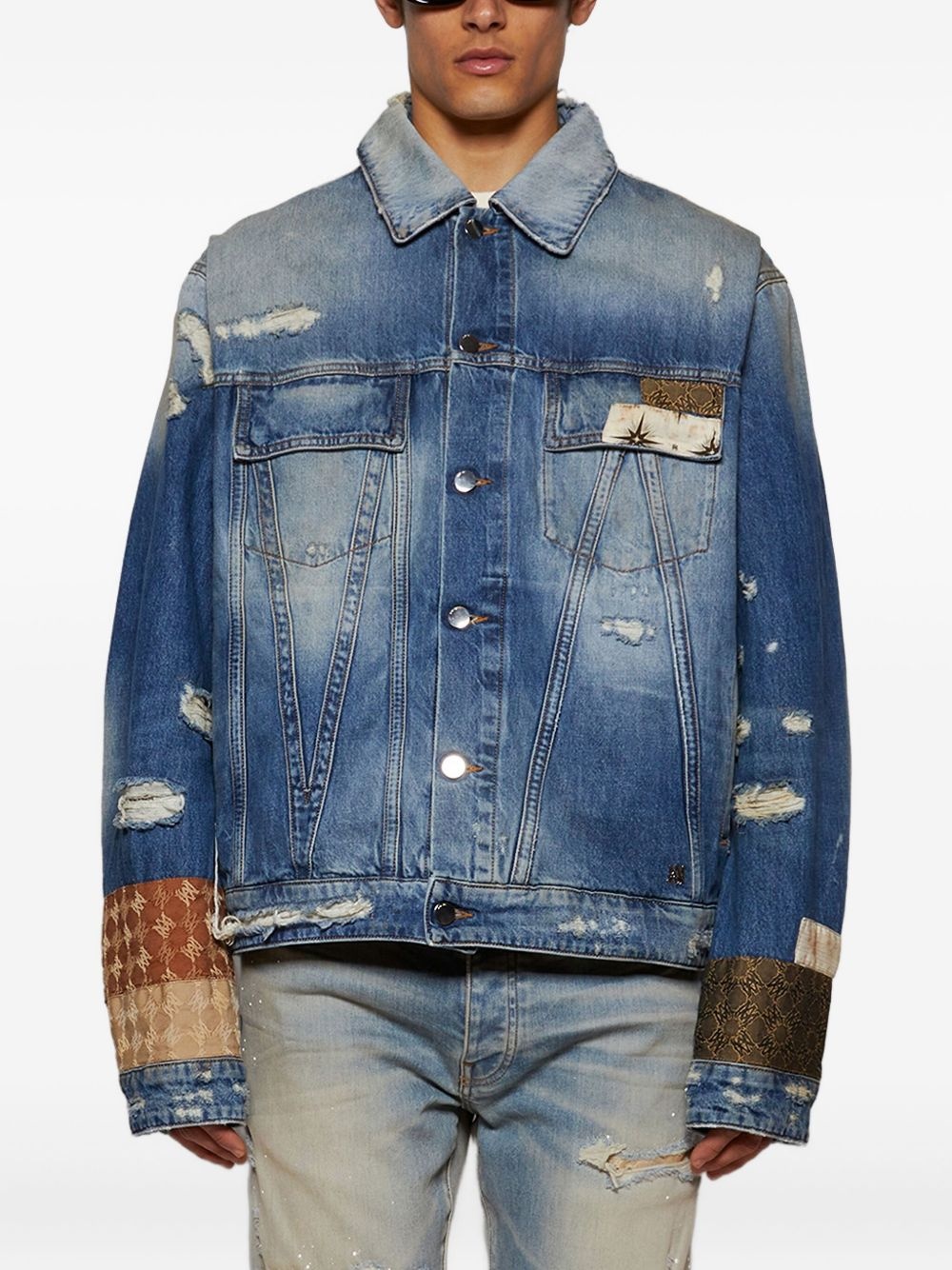 MA Quad patchwork denim jacket - 3