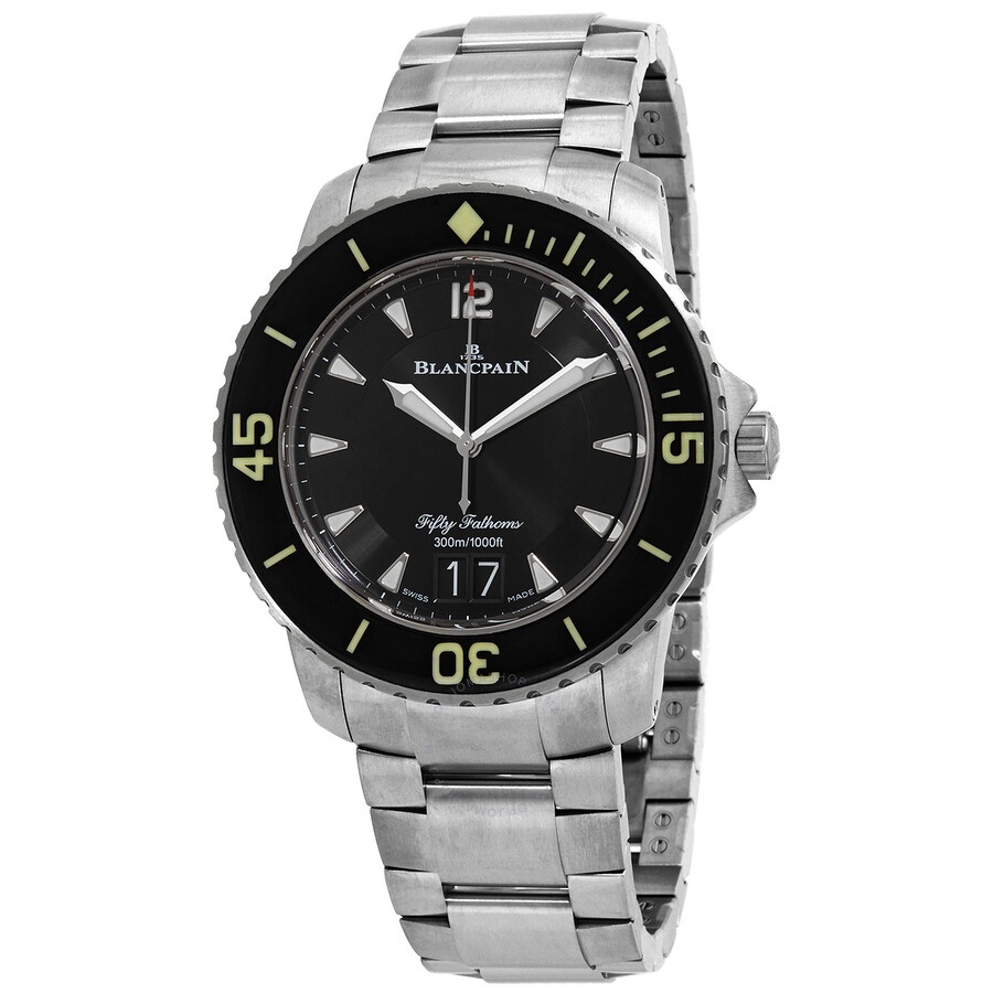 Blancpain Fifty Fathoms Automatic Black Dial Men's Watch 5050 12B30 98B - 2