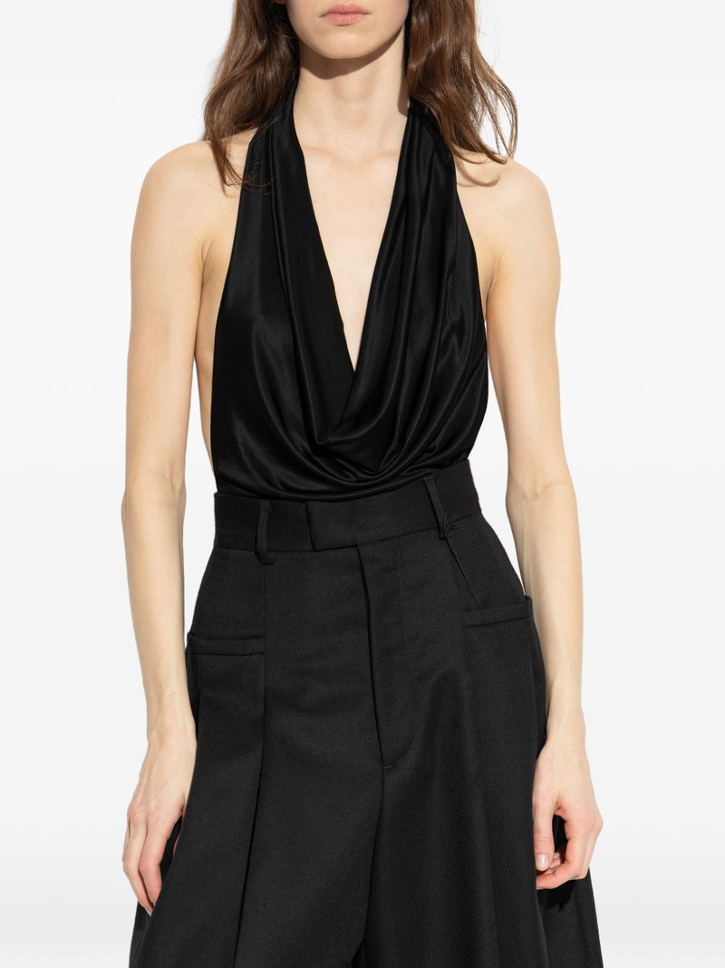 halterneck draped bodysuit 3