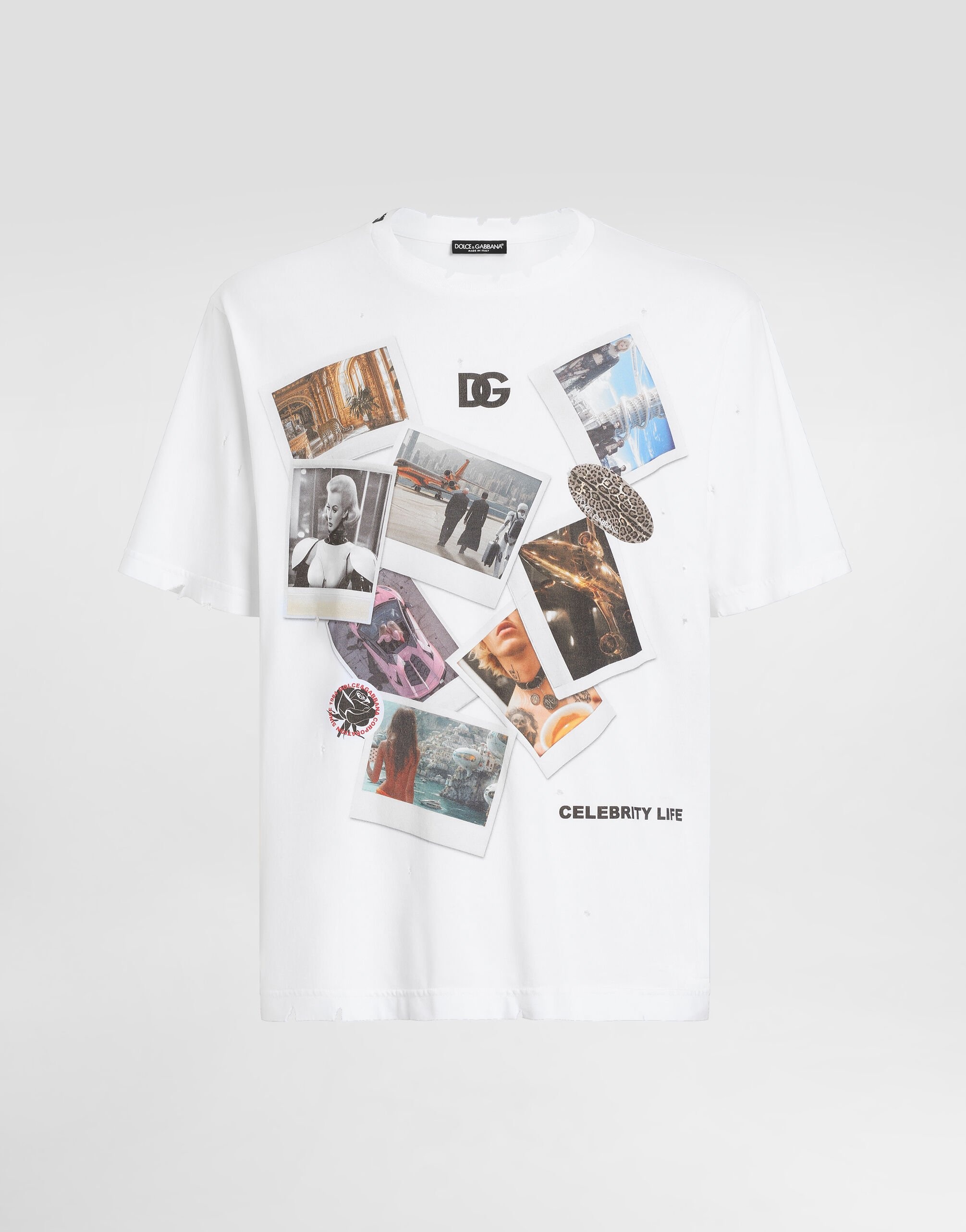 Cotton T-shirt with postcard print - 1