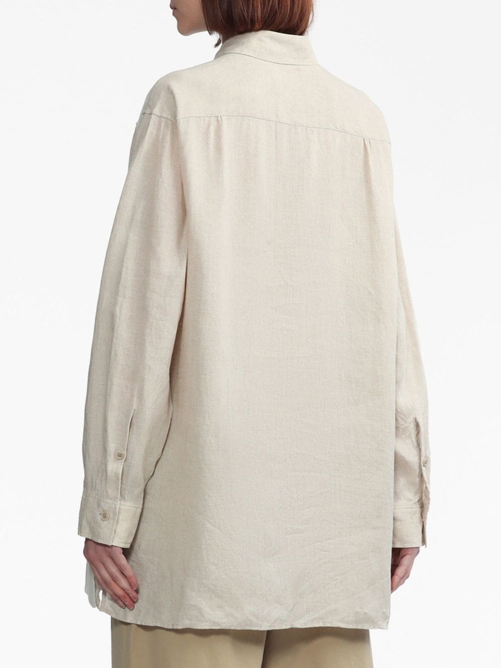 linen buttoned shirt - 4