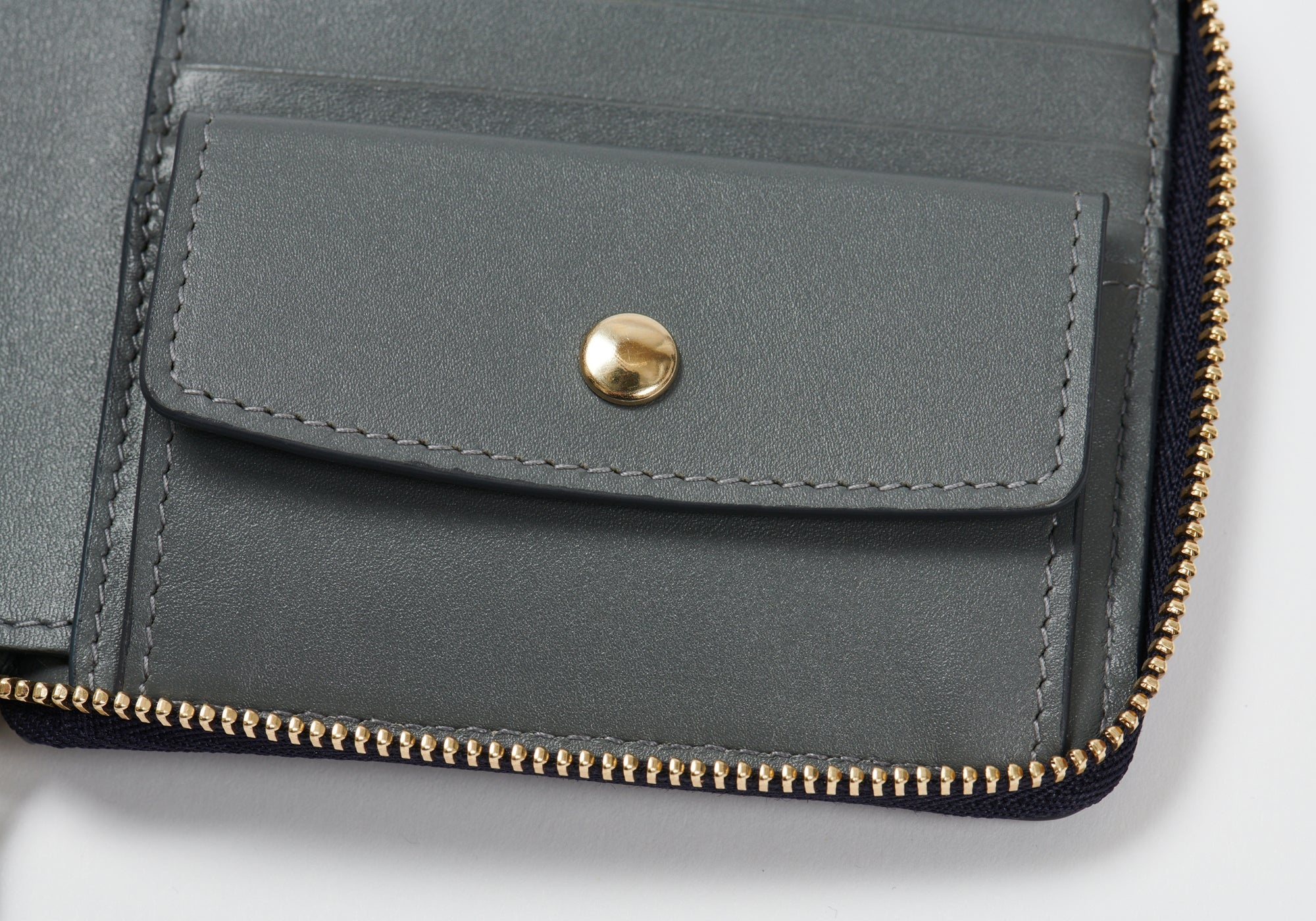 PAL-M-GRAM LEATHER ZIP WALLET MIDNIGHT BLUE - 5