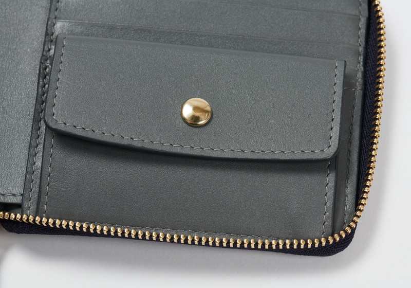 PAL-M-GRAM LEATHER ZIP WALLET MIDNIGHT BLUE 5