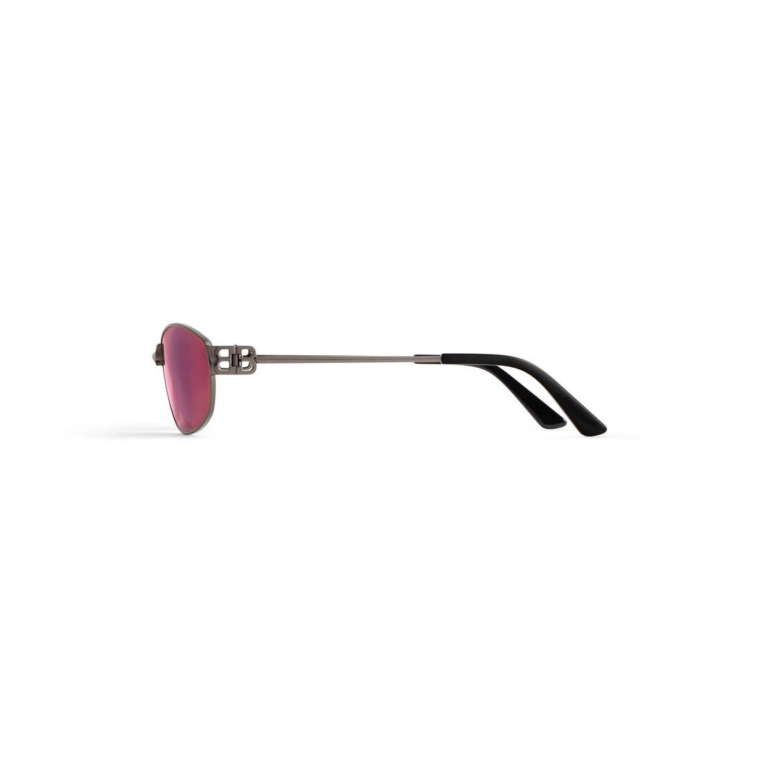 Mercury Oval Sunglasses  in Dark Silver - 4