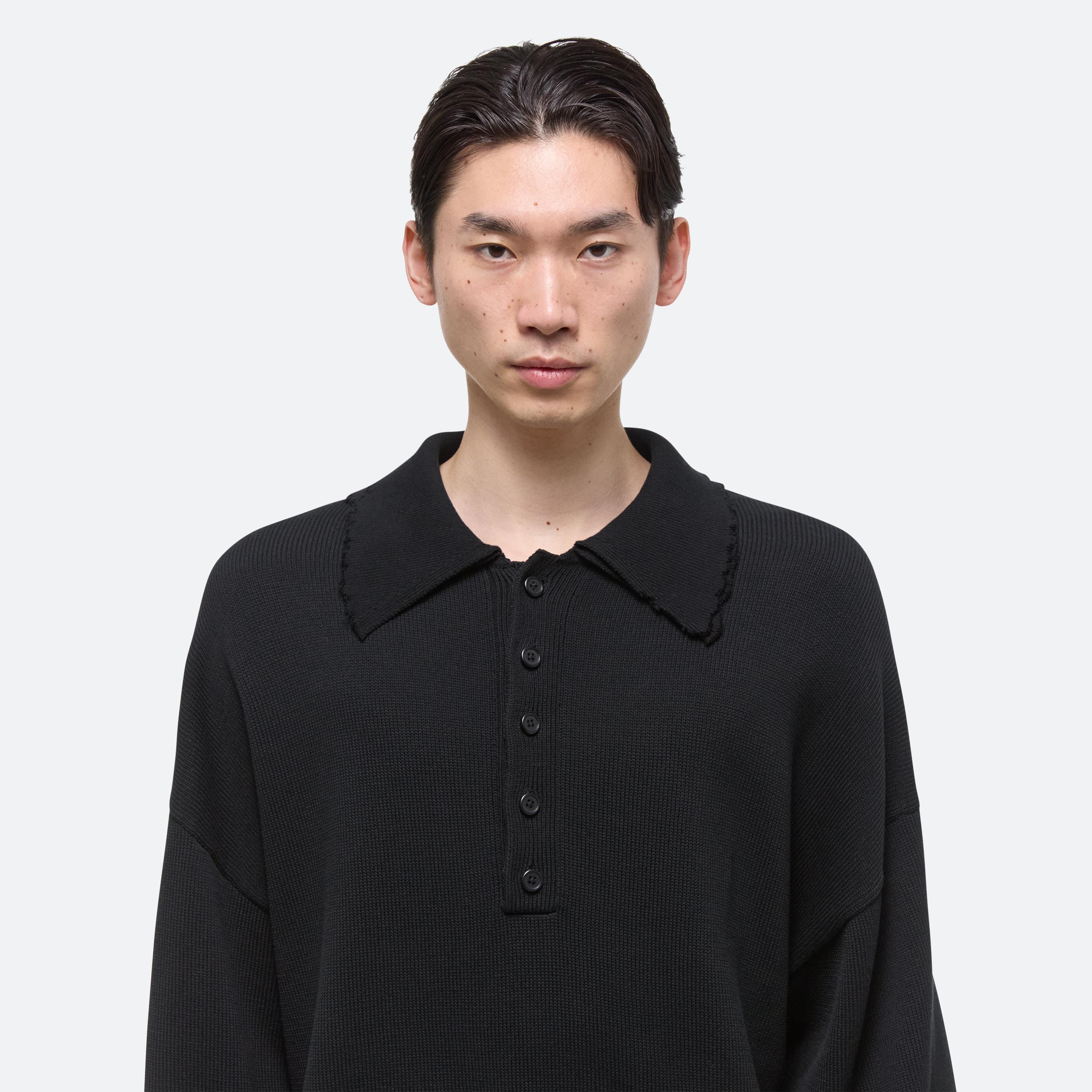 DISTRESSED POLO SWEATER - 6