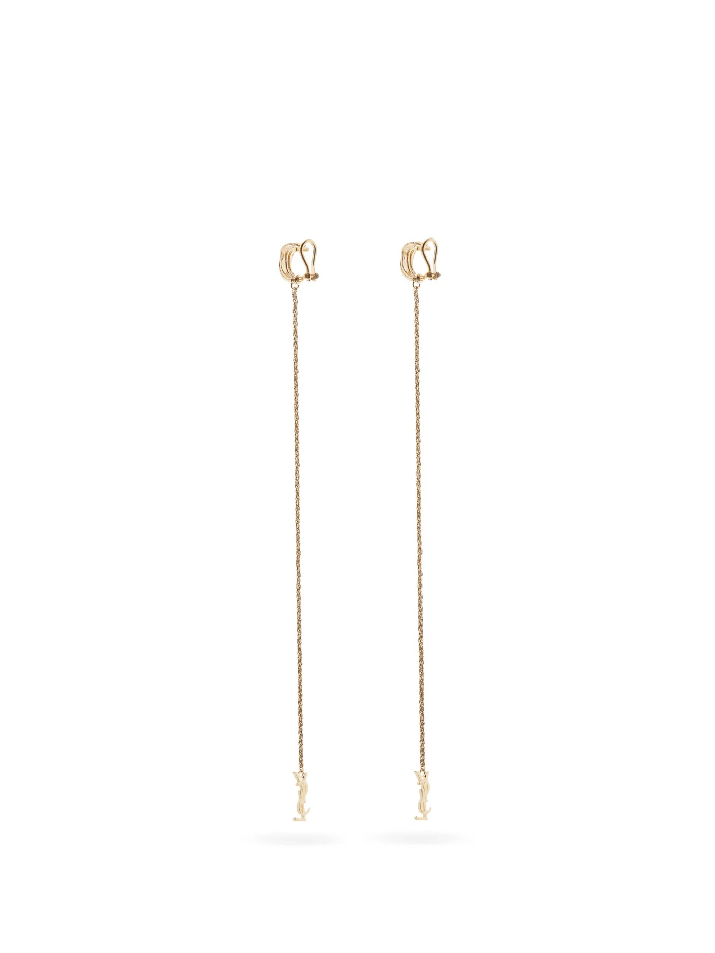 Monogram cuff-chain earrings - 3