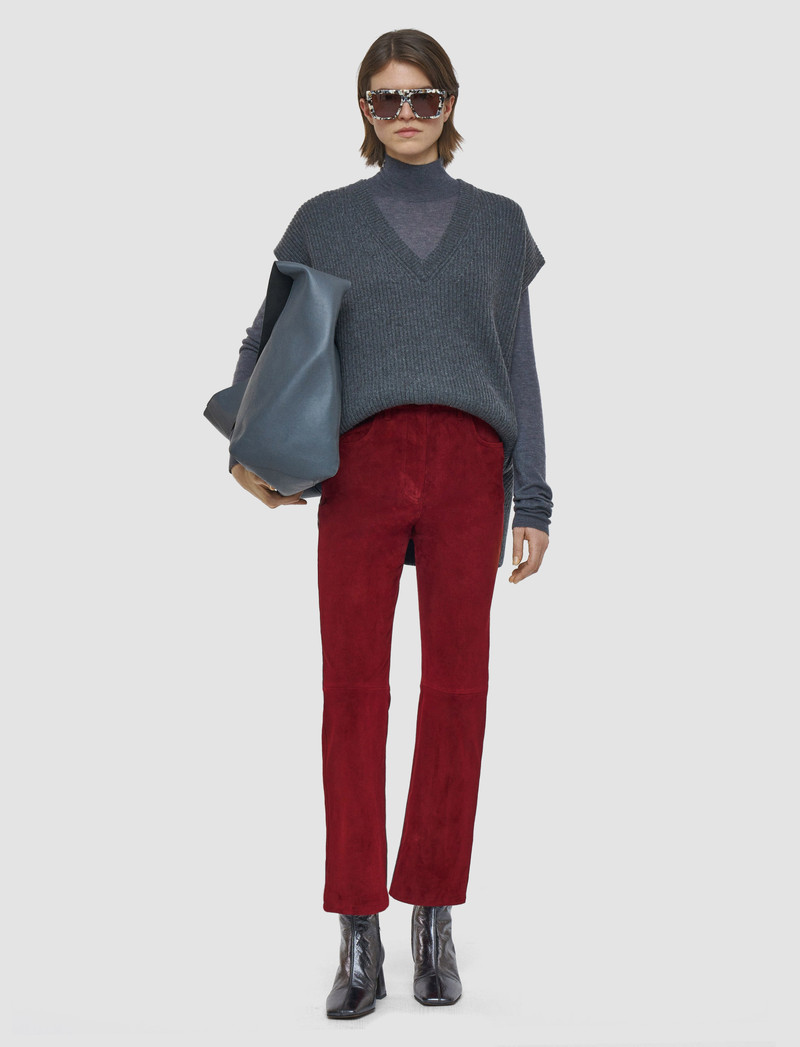 JOSEPH Duke Suede Stretch Trousers outlook