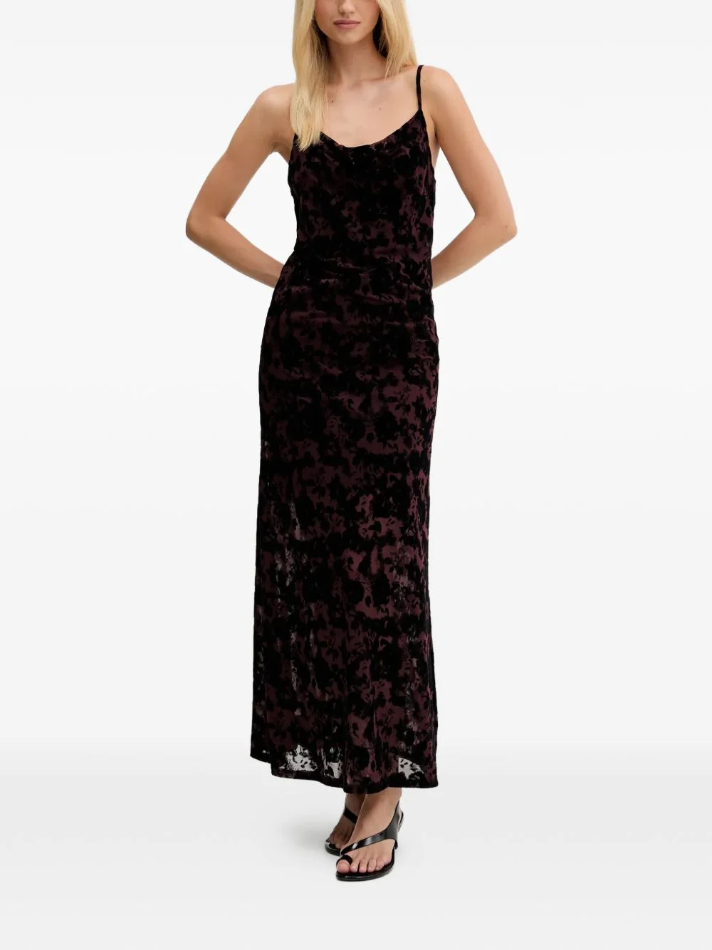 floral-pattern maxi dress - 1