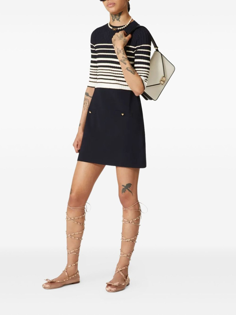 Valentino striped knitted minidress outlook