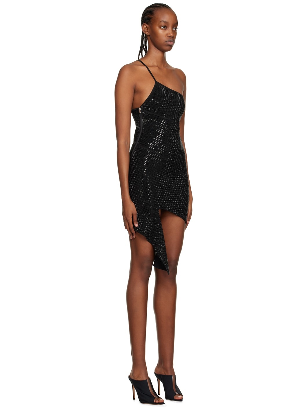 Black Full Strass Minidress - 2