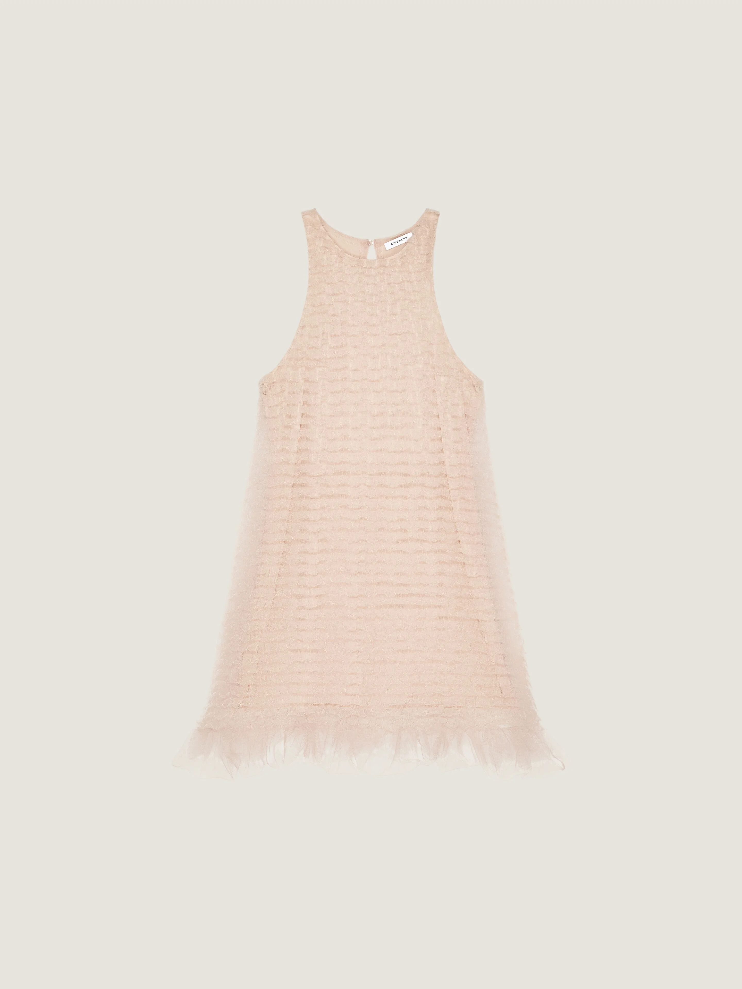MINI DRESS WITH NYLON FRILLS - 1