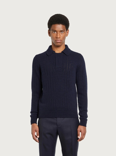 FERRAGAMO A-JOUR PUNCTUATED SWEATER outlook