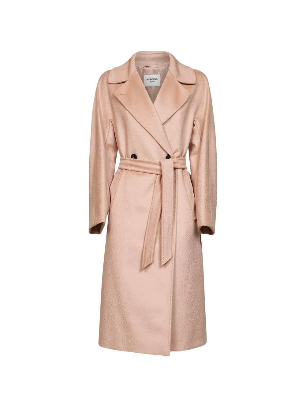double-breasted belted coat - 1