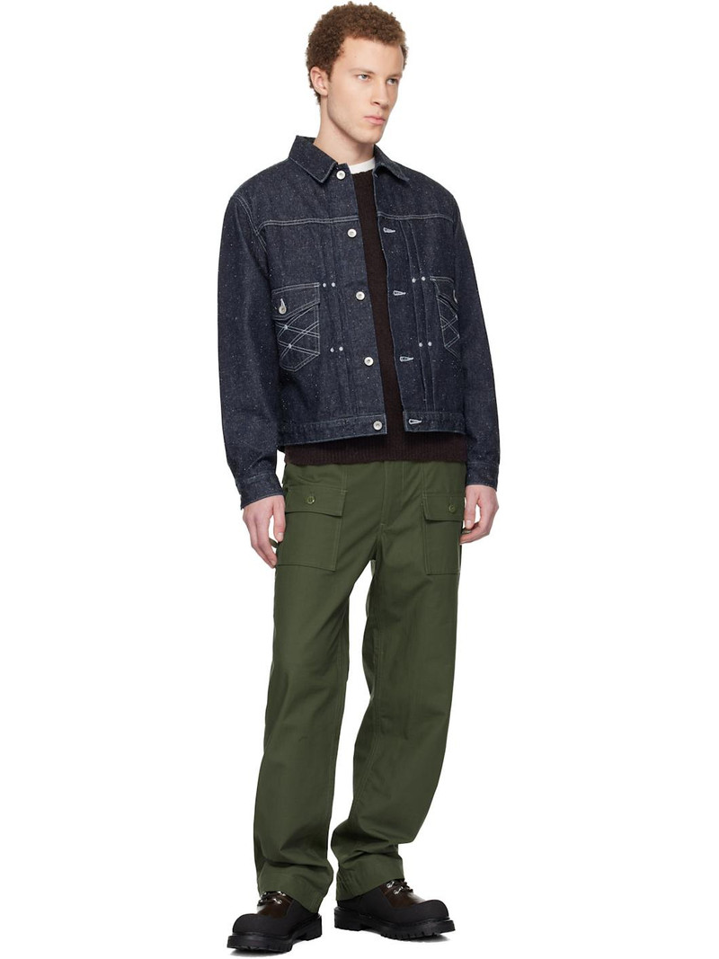 South2 West8 Blue Denim Trucker Jacket outlook