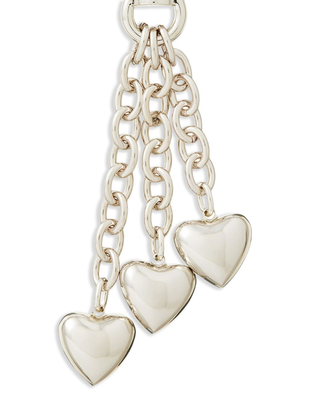 triple-heart charm keychain - 2