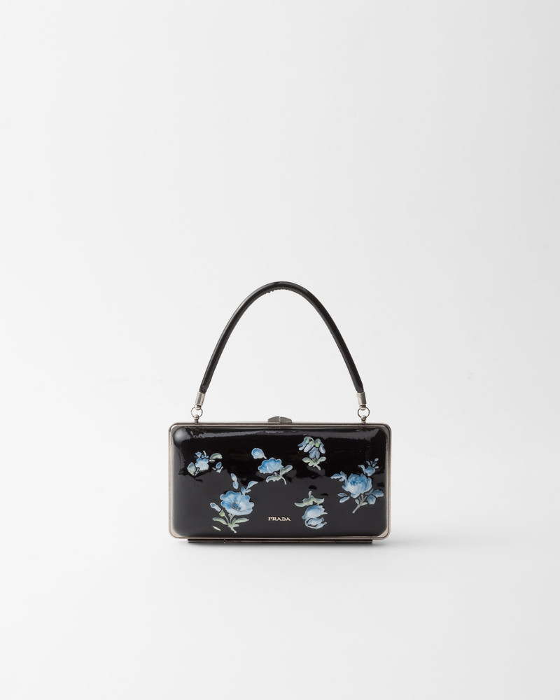 Printed patent leather clutch 4