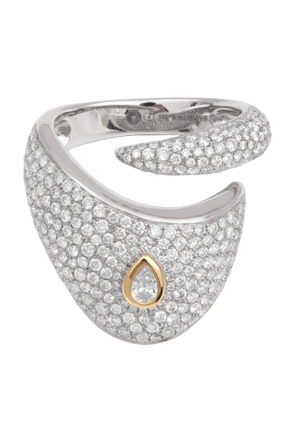 Diamond Pave Dune Ring - 1
