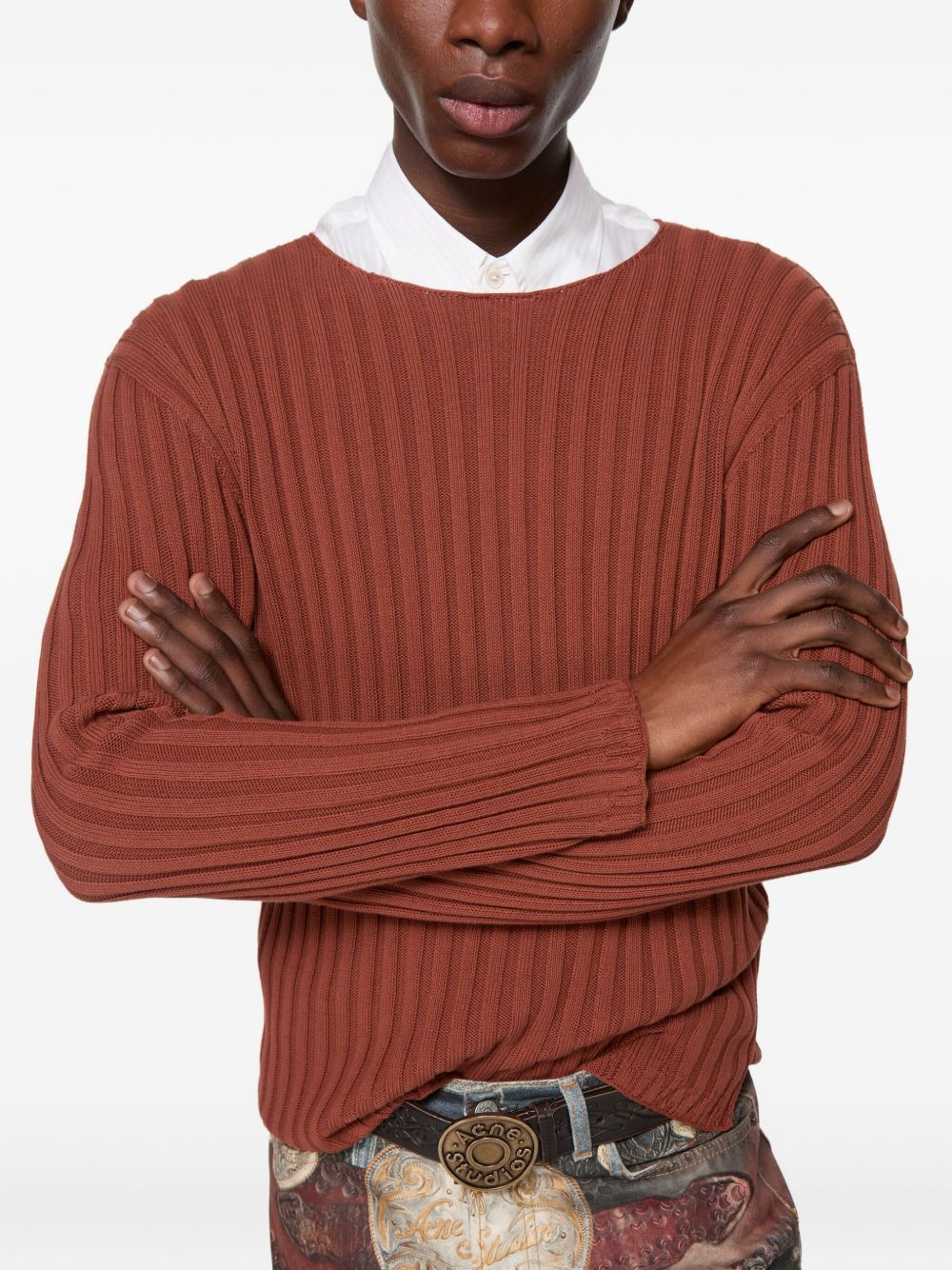 ribbed cotton sweater - 5