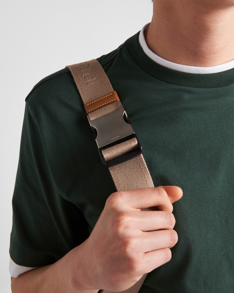 Re-Nylon and leather belt bag 7